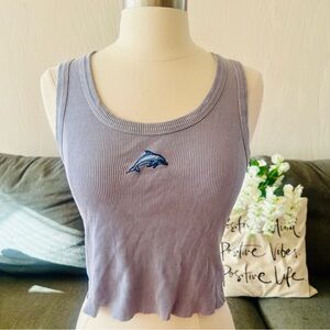 Ghanda Ribbed Dolphin Tank Top